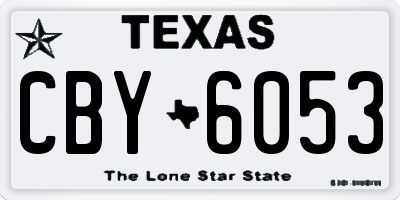 TX license plate CBY6053