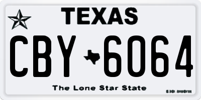 TX license plate CBY6064