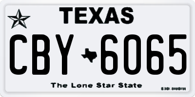 TX license plate CBY6065