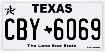 TX license plate CBY6069