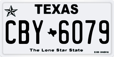 TX license plate CBY6079