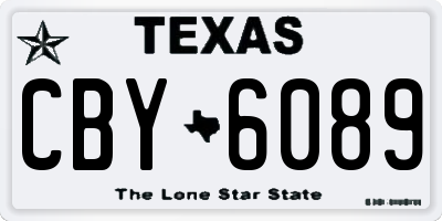 TX license plate CBY6089