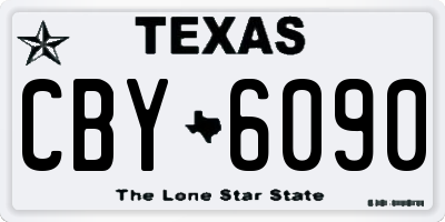 TX license plate CBY6090