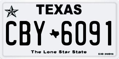 TX license plate CBY6091