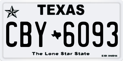 TX license plate CBY6093
