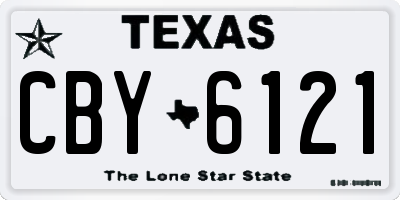 TX license plate CBY6121