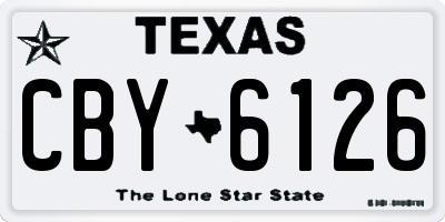 TX license plate CBY6126