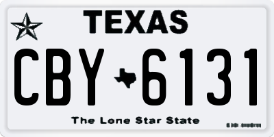 TX license plate CBY6131