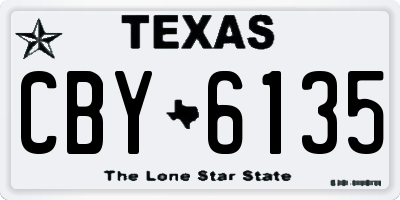 TX license plate CBY6135