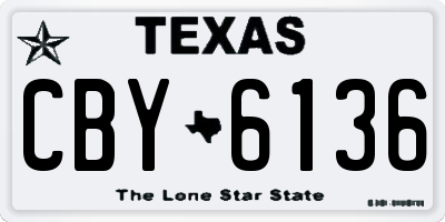 TX license plate CBY6136