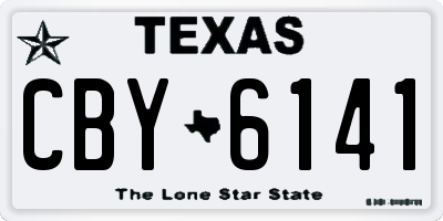 TX license plate CBY6141