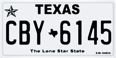 TX license plate CBY6145