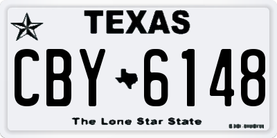 TX license plate CBY6148