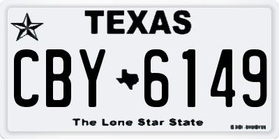 TX license plate CBY6149