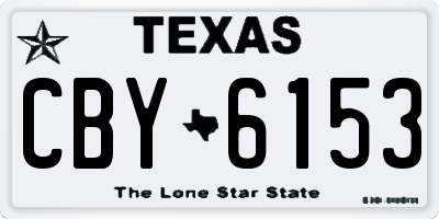 TX license plate CBY6153