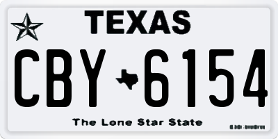 TX license plate CBY6154