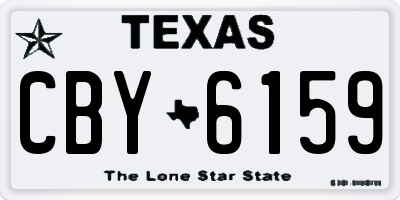 TX license plate CBY6159