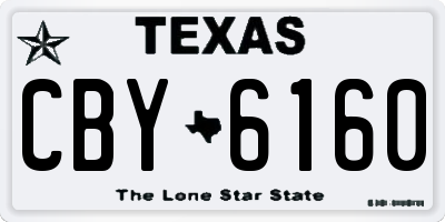 TX license plate CBY6160