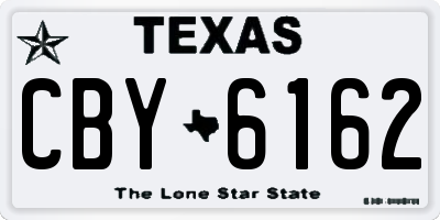 TX license plate CBY6162