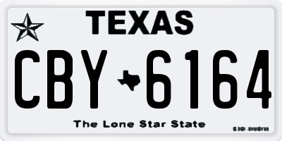 TX license plate CBY6164