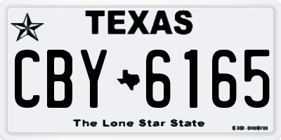 TX license plate CBY6165