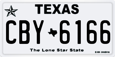 TX license plate CBY6166