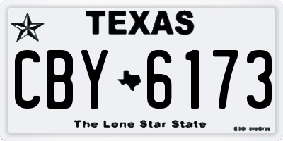 TX license plate CBY6173