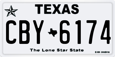 TX license plate CBY6174