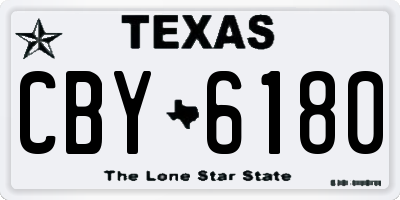 TX license plate CBY6180