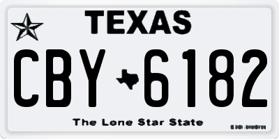 TX license plate CBY6182