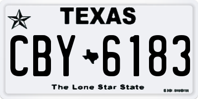 TX license plate CBY6183