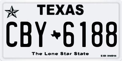 TX license plate CBY6188