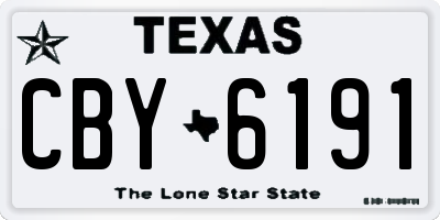 TX license plate CBY6191