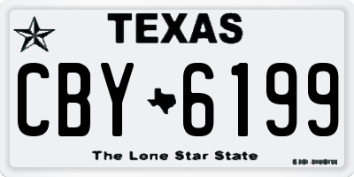 TX license plate CBY6199