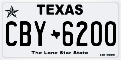TX license plate CBY6200