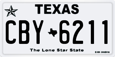 TX license plate CBY6211