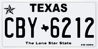 TX license plate CBY6212