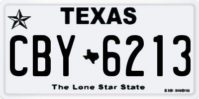 TX license plate CBY6213