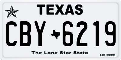 TX license plate CBY6219