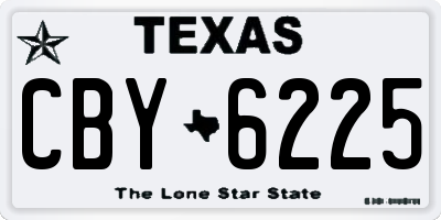 TX license plate CBY6225