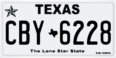 TX license plate CBY6228
