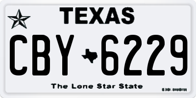 TX license plate CBY6229