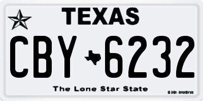 TX license plate CBY6232