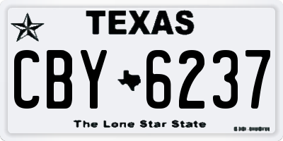 TX license plate CBY6237