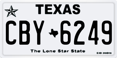 TX license plate CBY6249