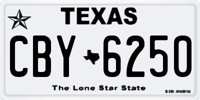 TX license plate CBY6250