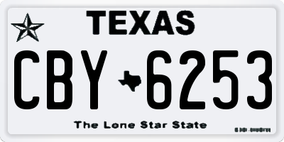 TX license plate CBY6253