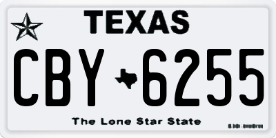 TX license plate CBY6255