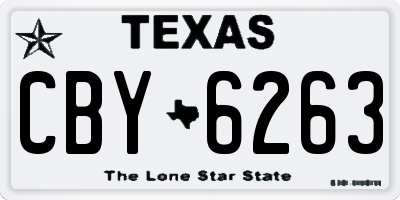 TX license plate CBY6263