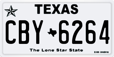 TX license plate CBY6264